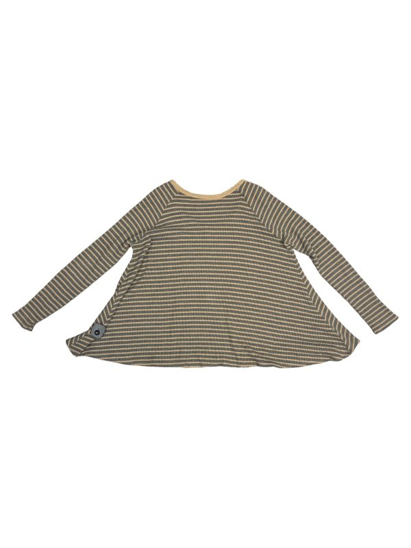 Grey & Tan Top Long Sleeve We The Free, Size L on Sale