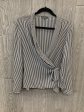 Striped Pattern Top Long Sleeve Adrianna Papell, Size L For Sale