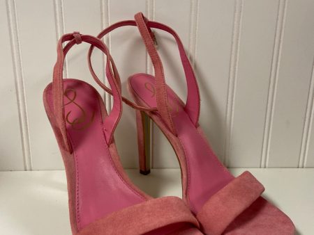 Pink Sandals Heels Stiletto Sam Edelman, Size 7 Online now