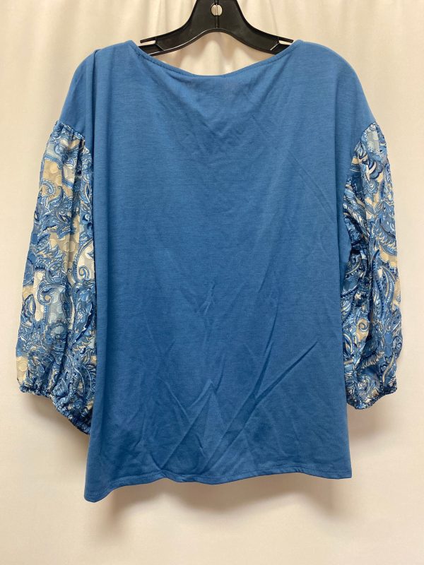 Blue Top Long Sleeve Ruby Rd, Size L on Sale