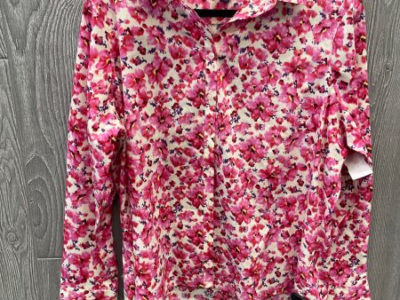 Floral Print Top Long Sleeve Lands End, Size Xl Online now