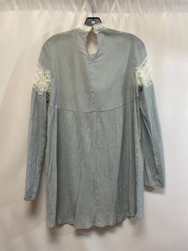 Blue Tunic Long Sleeve Clothes Mentor, Size M Hot on Sale