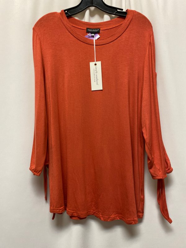 Red Top 3 4 Sleeve Simply Southern, Size L Supply