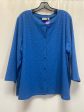 Blue Top Long Sleeve Logo, Size 3x Hot on Sale