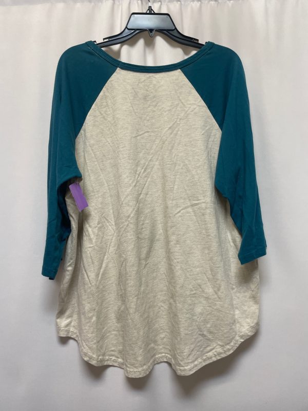 Teal Top Long Sleeve Woman Within, Size L Online Sale