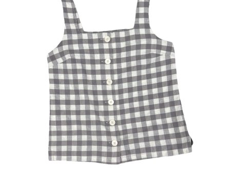 Grey & White Top Sleeveless Mng, Size Xxs Online Hot Sale