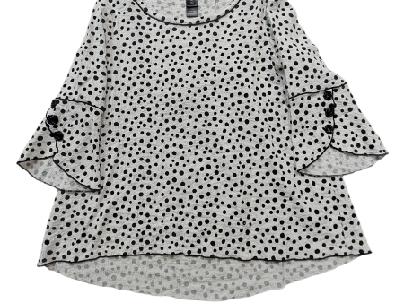 Polkadot Top 3 4 Sleeve Ali Miles, Size Petite   Small Cheap