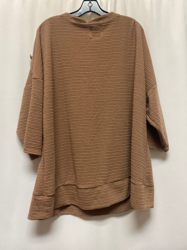 Brown Top 3 4 Sleeve New York Laundry, Size 3x Supply