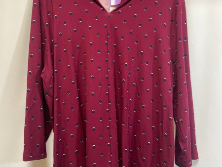 Red Top 3 4 Sleeve Talbots, Size 2x Cheap