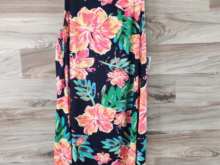 Black & Orange Dress Casual Midi Msk, Size Xl Hot on Sale