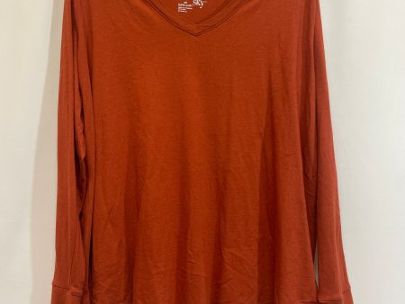 Brown Top Long Sleeve Terra & Sky, Size 2x Online Sale